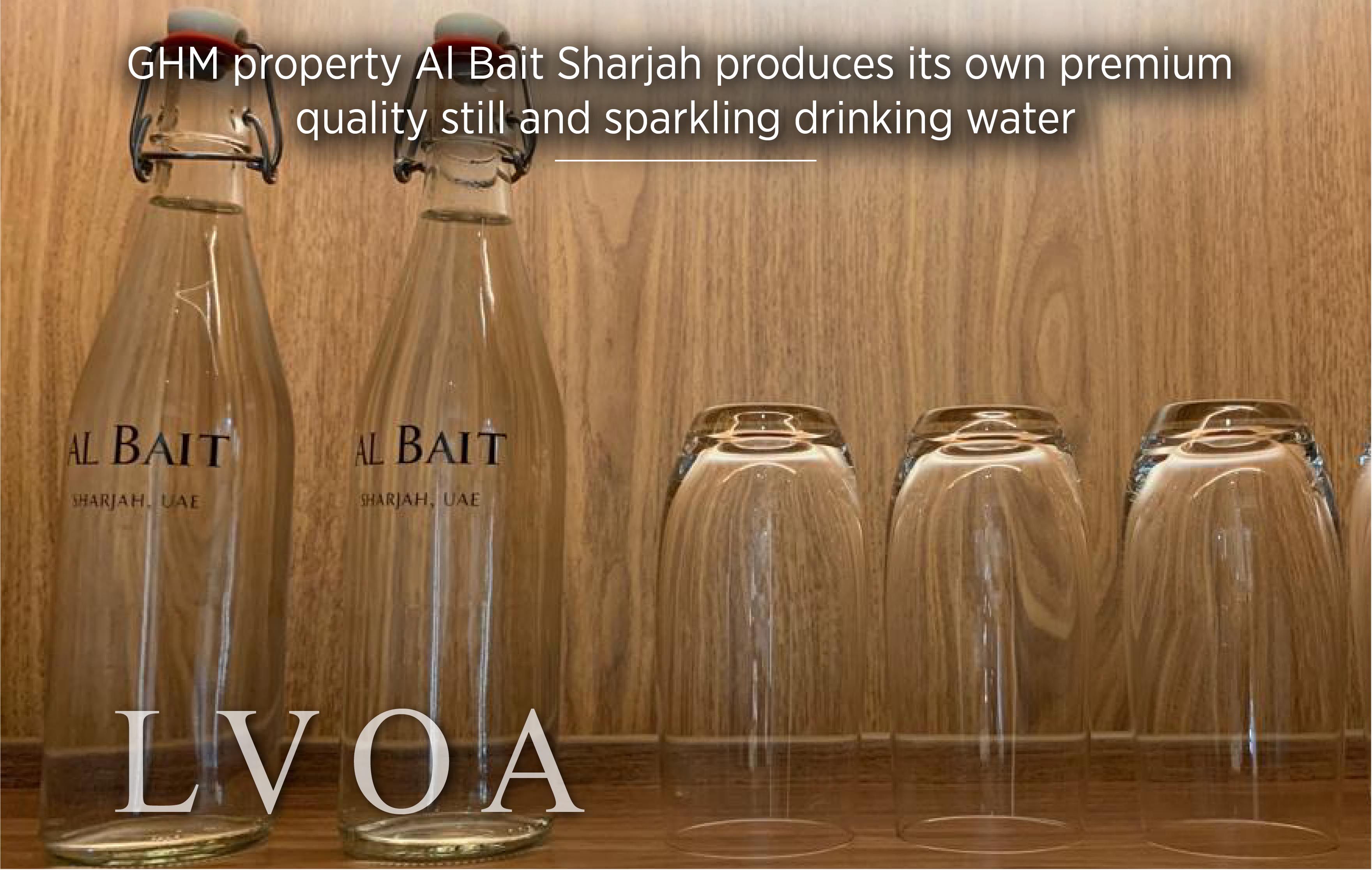 GHM property Al Bait Sharjah produces its own premium quality still and sparkling drinking water